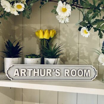 Personalised Children's Bedroom Name Road Sign, 7 of 9