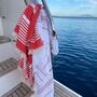 St Ives, Striped Peshtemal Towel Red, thumbnail 3 of 12
