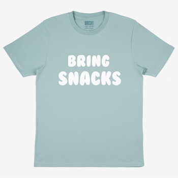 Bring Snacks Men's Slogan T Shirt, 3 of 3