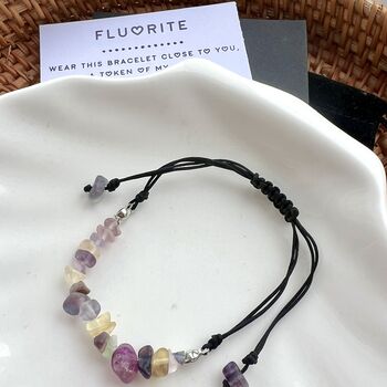 Focus And Balance Fluorite Adjustable Bracelet, 3 of 3
