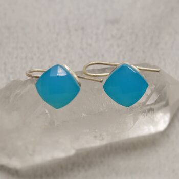 Blue Chalcedony Sterling Silver Earrings, 5 of 5