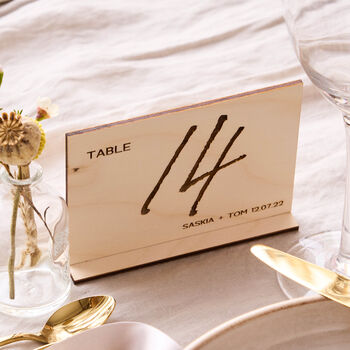 Personalised Wooden Wedding Table Numbers, 2 of 3