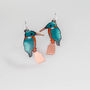 Kingfisher Enamel Earrings, thumbnail 1 of 2