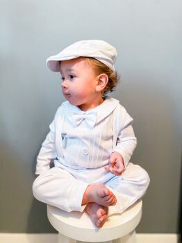 Baby Boy's Baptism Christening 5pc White Suit Set, 2 of 7