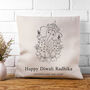 Personalised Diwali Ganesh Cushion Cover, thumbnail 1 of 3