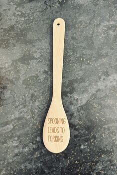 Funny Wooden Spoon Spooning Leads To Forking, 4 of 5