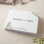Olive Personalised Names Wedding Guest Book, thumbnail 2 of 3