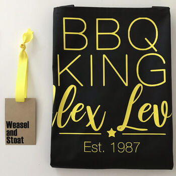 Personalised Barbecue King Apron, 4 of 12