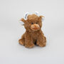 Brown Highland Cow Soft Toy+Personalised Horn+Gift Bag, thumbnail 10 of 11