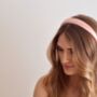 Maia Pastel Pink Satin Headband, thumbnail 2 of 2