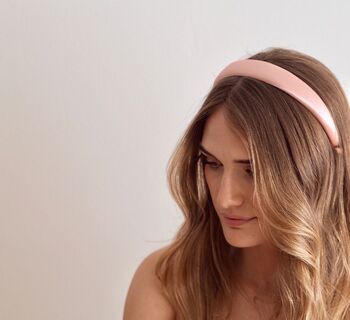 Maia Pastel Pink Satin Headband, 2 of 2