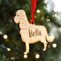 Cavalier Spaniel Personalised Wooden Dog Decoration, thumbnail 4 of 6