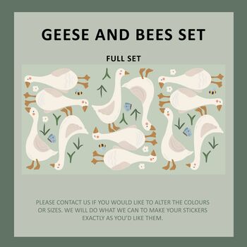 Fabric Geese Wall Sticker Set, 3 of 6