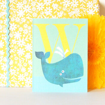 Mini W For Whale Card, 4 of 5