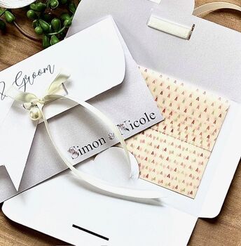 Personalised Wedding Gift Wallet For Money/Card/Voucher, 4 of 12