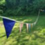 Printed Bunting Flags Floral Stripe Gingham 3m, thumbnail 7 of 9