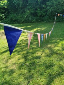 Printed Bunting Flags Floral Stripe Gingham 3m, 7 of 9