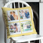 Personalised Four Photo Cushion With Captions, thumbnail 5 of 7