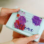 Birth Flower With Personalised Name Leather Card Holder, thumbnail 6 of 12