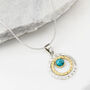 Infinity Universe Turquoise Silver Necklace, thumbnail 4 of 12
