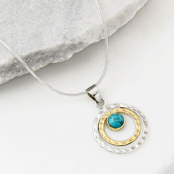 Infinity Universe Turquoise Silver Necklace, 4 of 12