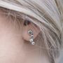 Sterling Silver Four Pebble Stud Earrings, thumbnail 1 of 3