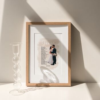 Personalised Watercolour First Dance Photography Print, 3 of 4