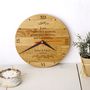 Personalised Handcrafted Wooden Clock, thumbnail 1 of 3