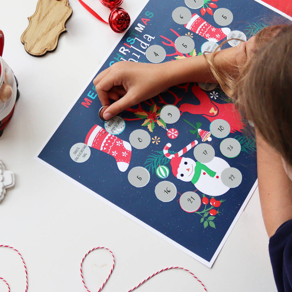 Personalised Scratch Off Activity Advent Calendar, 1 of 9