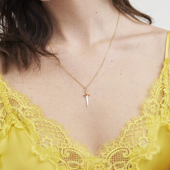 Gold Rose And Dagger Necklace, 2 of 5