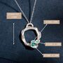 Turquoise And Recycled Silver Eternity Necklace, thumbnail 7 of 7