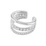 Skinny Drip Triple Ear Cuff With White Topaz, thumbnail 1 of 6