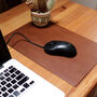 Engraved Vintage Leather Mouse Pad, thumbnail 3 of 5
