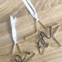 Personalised Wire Star Christmas Decorations – Custom Initials Or Letters, thumbnail 3 of 4