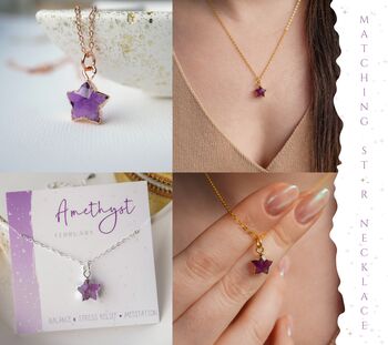 Amethyst February Birthstone Earrings, 6 of 10