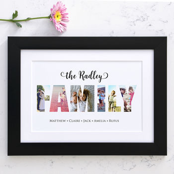 Personalised Photos Inside Family Word Art, 4 of 11