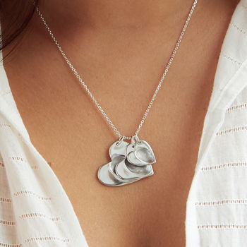 Multi Fingerprint Heart Necklace, 2 of 9