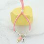 Kids Personalised Enamel Charm Suede Slider Bracelet, thumbnail 10 of 11