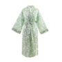 Long Cotton Kimono Large Green Leaf, thumbnail 2 of 3