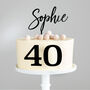 Personalised Classic Birthday Age Side On Cake Topper, thumbnail 1 of 5