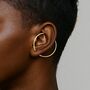 Sterling Silver Minimalist Hoop Ear Cuff Earring, thumbnail 5 of 11