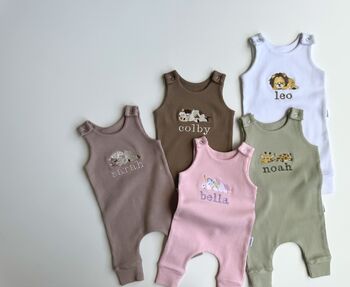 Farm Personalised Baby Dungarees Romper | Personalized Gift, 4 of 10