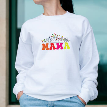 Mama Flower Print Sweatshirt, 6 of 8