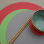 Set Of Four Round Leather Placemats, thumbnail 6 of 12