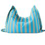 Hand Painted And Re Purposed Linen Large Floor Cushion In Stripe Print, thumbnail 8 of 12