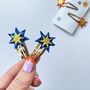 Gold Glitter Star Hair Clips, thumbnail 10 of 11