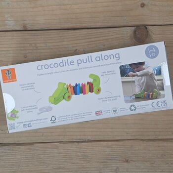Wooden Crocodile Pull Along Toy, 4 of 4