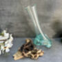 Medium 30cm Molten Glass On Root Vase – Fluted Display, thumbnail 6 of 12