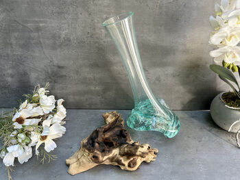 Medium 30cm Molten Glass On Root Vase – Fluted Display, 6 of 12