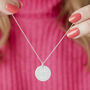 Personalised Couples Name Silver Plated Disc Necklace, thumbnail 1 of 12
